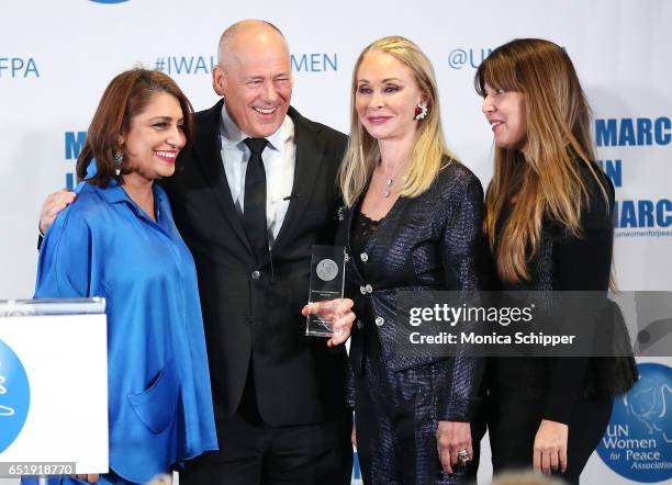 Muna Rihani Al-Nasser, Peter Thomson, Barbara Winston and Rema DuPont attend the 4th Annual UN Women For Peace Association Awards Luncheon at United...