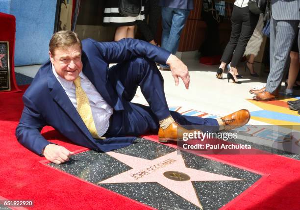 Actor John Goodman is honored with a star on The Hollywood Walk of Fame on March 10, 2017 in Hollywood, California.