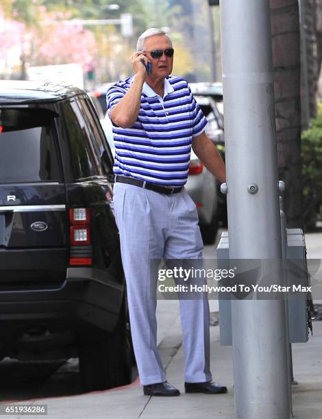 Jerry West is seen on March 10, 2017 in Los Angeles, CA.