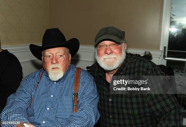 Wilford Brimley and Richard Masur attend the 2017 Monster Mania Con at NJ Crowne Plaza Hotel on March 10, 2017 in Cherry Hill, New Jersey.