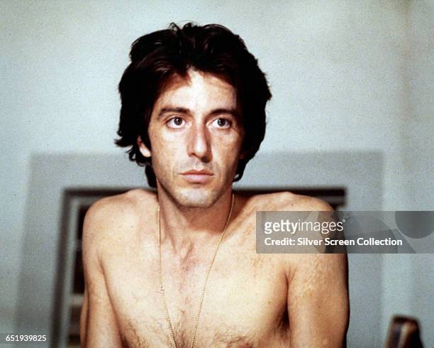 American actor Al Pacino in one of his films, possible 'Dog Day Afternoon', circa 1975.