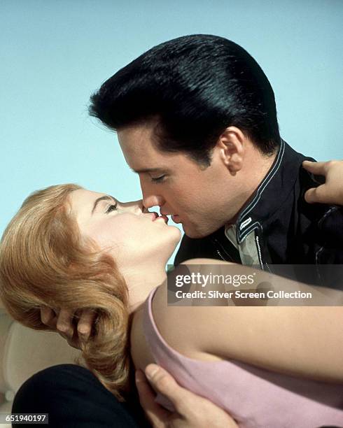 Elvis Presley as Lucky Jackson and Ann-Margret as Rusty Martin in the film 'Viva Las Vegas', 1964.