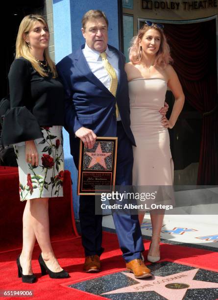 Annabeth Goodman, actor John Goodman and daughter Molly Goodman at John Goodman's star ceremony held on The Hollywood Walk of Fame on March 10, 2017...