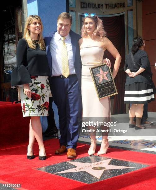 Annabeth Goodman, actor John Goodman and daughter Molly Goodman at John Goodman's star ceremony held on The Hollywood Walk of Fame on March 10, 2017...