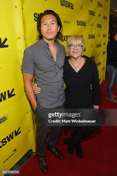 Producers Ken Kao and Sarah Green attend the "Song To Song" premiere 2017 SXSW Conference and Festivals at Paramount Theatre on March 10, 2017 in...