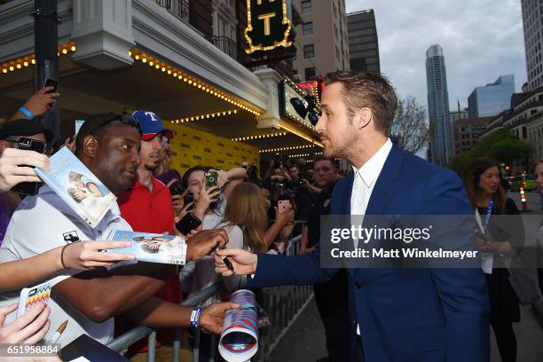 Actor Ryan Gosling attends the "Song To Song" premiere 2017 SXSW Conference and Festivals at Paramount Theatre on March 10, 2017 in Austin, Texas.