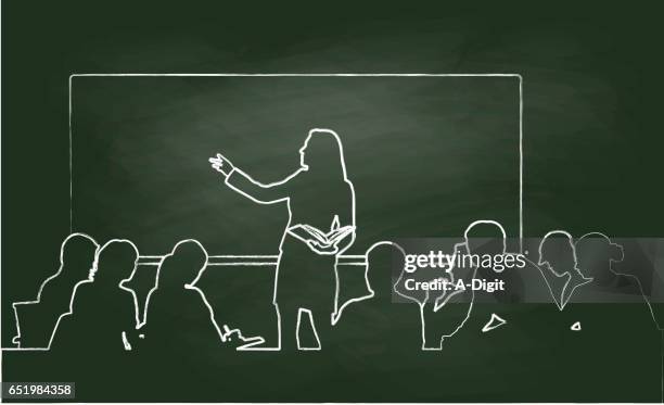 lehrer-konzentration - chalkboard stock-grafiken, -clipart, -cartoons und -symbole