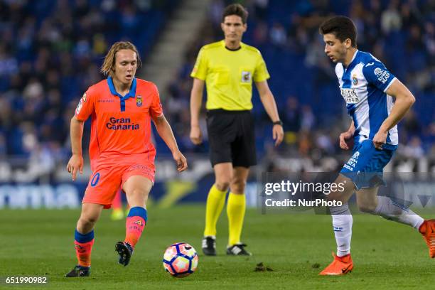 Alen Halilovic during the match between RCD Espanyol vs Las Palmas, for the round 27 of the Liga Santander, played at RCD Espanyol Stadium on 10th...