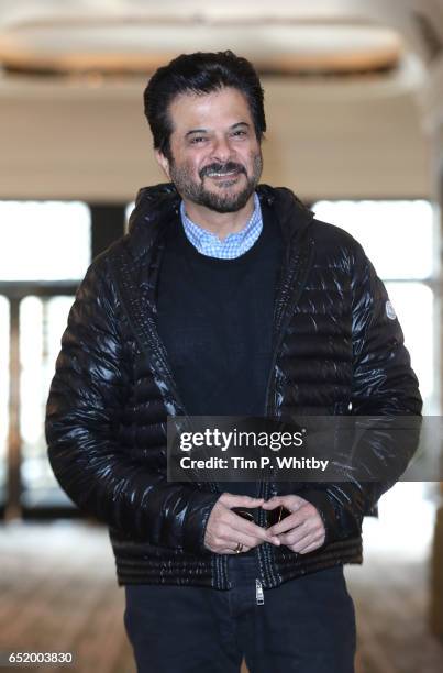 Bollywood Star Anil Kapoor attends a photocall for the Bollywood comedy 'Mubarakan' on March 11, 2017 at the Sheraton Park Lane Hotel in London,...