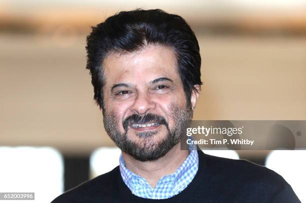 Bollywood Star Anil Kapoor attends a photocall for the Bollywood comedy 'Mubarakan' on March 11, 2017 at the Sheraton Park Lane Hotel in London,...