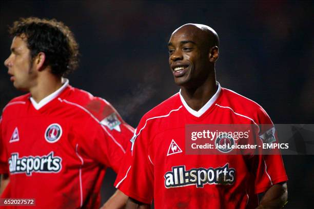 Charlton Athletic's Richard Rufus smiles as his side head for victory