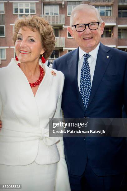 Princess Margriet of the Netherlands and her husband Pieter van Vollenhoven attend the opening of the exhibition of Canadian Inuit Art in the...