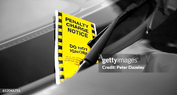 Parking fine on windscreen Parking fine on windscreen