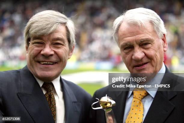 Newcastle United Manager Bobby Robson and former player Malcolm MacDonald