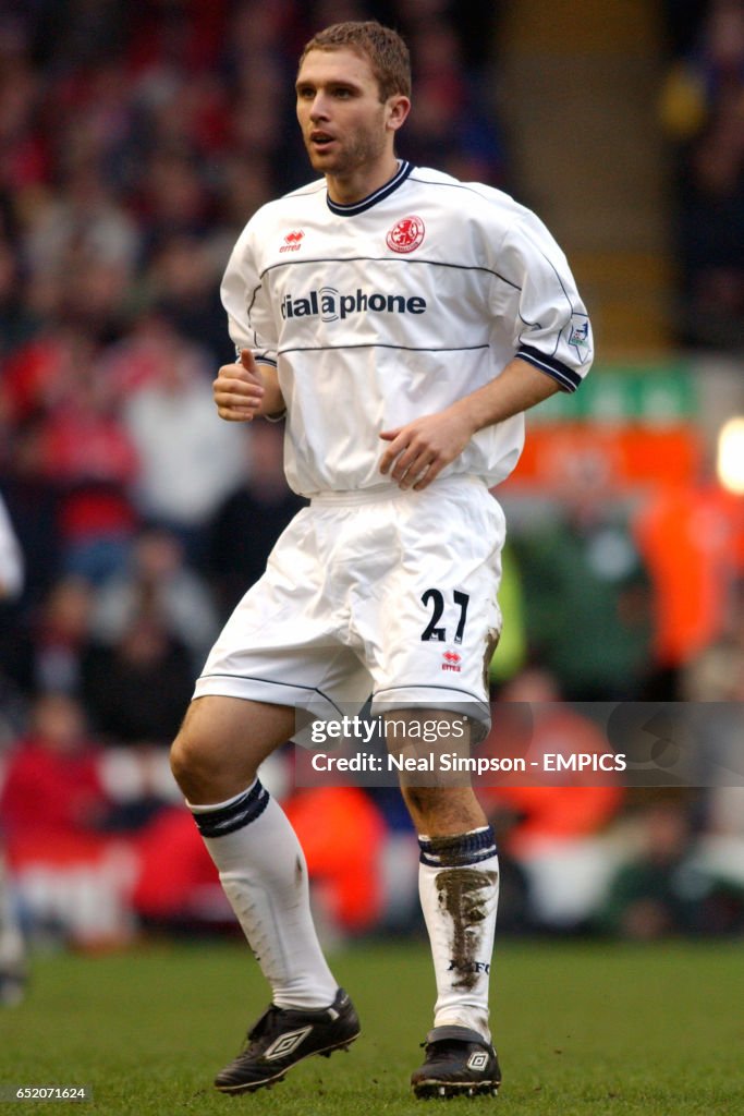 Soccer - FA Barclaycard Premiership - Liverpool v Middlesbrough