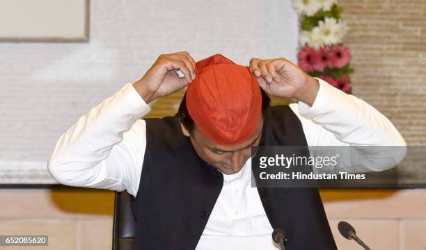 Outgoing Chief Minister Akhilesh Yadav during a press conference on assembly results said he will only accept responsibility for the Samajwadi...