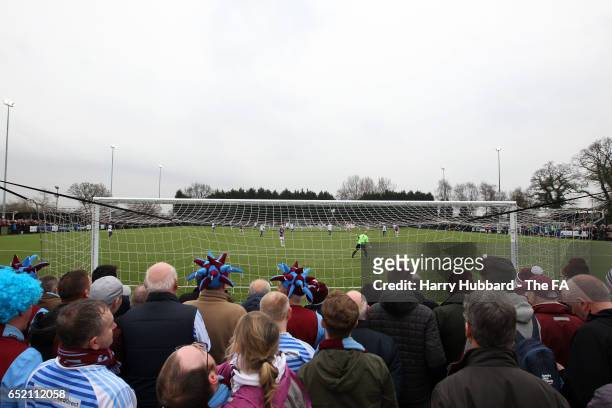 General view during the FA Vase Semi Final First Leg match between Coleshill Town and South Shields at Pack Meadow on March 11, 2017 in Coleshill,...