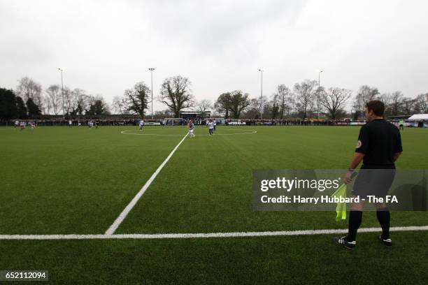 General view during the FA Vase Semi Final First Leg match between Coleshill Town and South Shields at Pack Meadow on March 11, 2017 in Coleshill,...