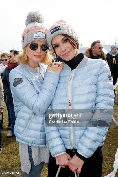 German actress Anouschka Renzi and her daughter Chiara Moon Horst attend the 'Baltic Lights' charity event on March 11, 2017 in Heringsdorf, Germany....