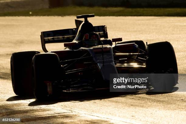 Daniil Kvyat of Russia driving the Scuderia Toro Rosso STR12 in action during the Formula One winter testing at Circuit de Catalunya on March 10,...