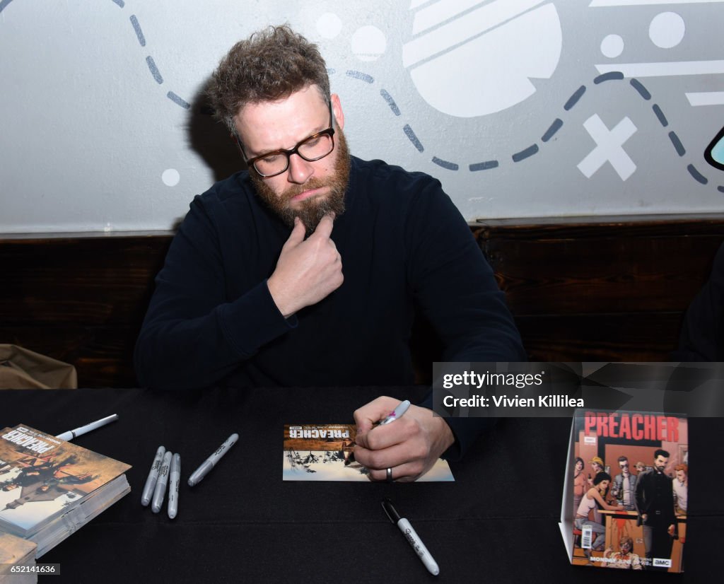 AMC’s PREACHER Activation and Autograph Signing at SXSW with Seth Rogen, Garth Ennis and Sam Catlin