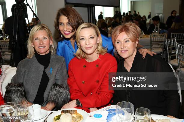 Muna Rihani Al-Nasser, actress and presenter Cate Blanchett, actress and honoree Deborra-Lee Furness attend the 4th Annual UN Women For Peace...