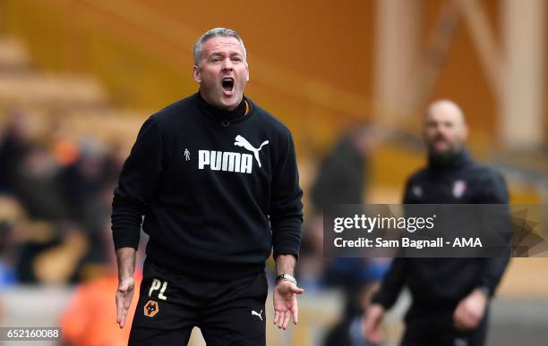 Paul Lambert manager / head coach of Wolverhampton Wanderers during the Sky Bet Championship match between Wolverhampton Wanderers and Rotherham...