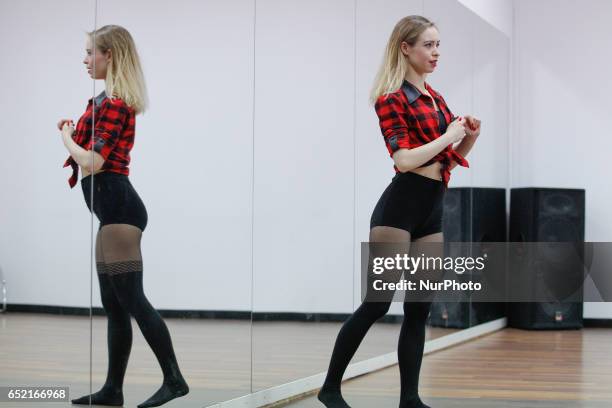 Kaja Sobieraj gives dancing lessons in her studio in Bydgoszcz, Poland on 11 March, 2017. On the occasion of the week in which Internationasl Womens...