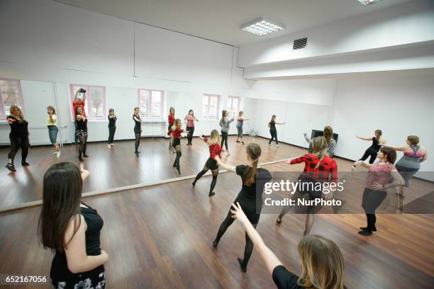 Kaja Sobieraj gives dancing lessons in her studio in Bydgoszcz, Poland on 11 March, 2017. On the occasion of the week in which Internationasl Womens...