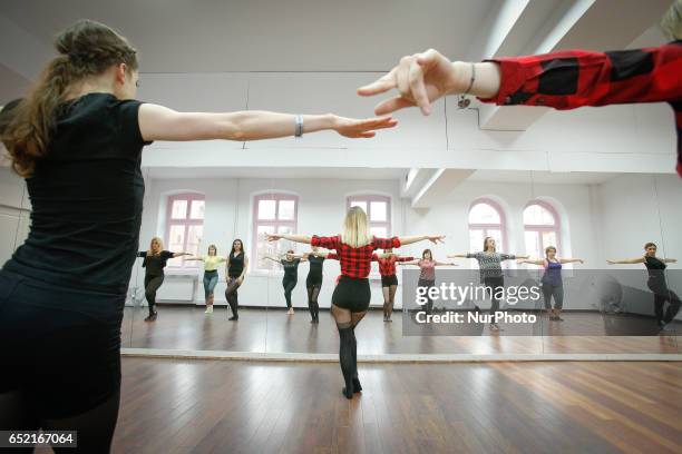 Kaja Sobieraj gives dancing lessons in her studio in Bydgoszcz, Poland on 11 March, 2017. On the occasion of the week in which Internationasl Womens...