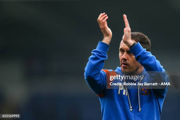 Paul Hurst manager of Shrewsbury Town during the Sky Bet League One match between Chesterfield and Shrewsbury Town at Proact Stadium on March 11,...