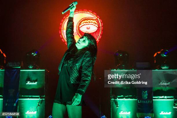 Alexis Krauss of Sleigh Bells performs during BUKU Music + Arts Project on March 10, 2017 in New Orleans, Louisiana.