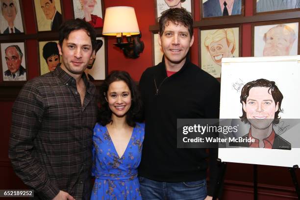 Kyle Barisich, Ali Ewoldt and James Barbour attends James BarbourÕs Top Secret portrait unveiling at Sardi's on March 10, 2017 in New York City.