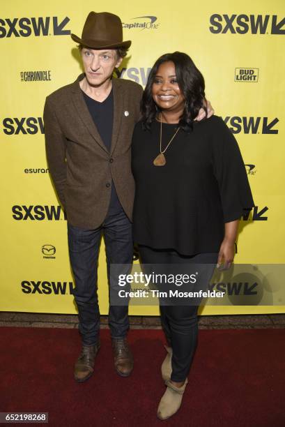 John Hawkes and Octavia Spencer attend the Film premiere of "Small Town Crime" during 2017 SXSW Conference and Festivals at the Paramount Theater on...