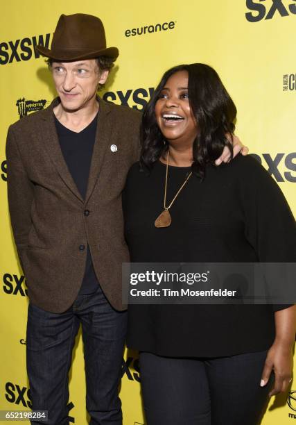 John Hawkes and Octavia Spencer attend the Film premiere of "Small Town Crime" during 2017 SXSW Conference and Festivals at the Paramount Theater on...