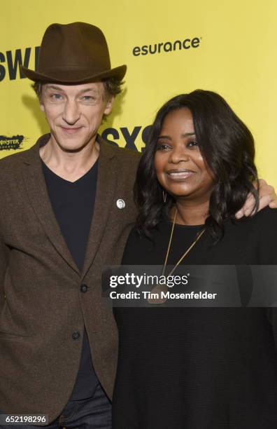 John Hawkes and Octavia Spencer attend the Film premiere of "Small Town Crime" during 2017 SXSW Conference and Festivals at the Paramount Theater on...