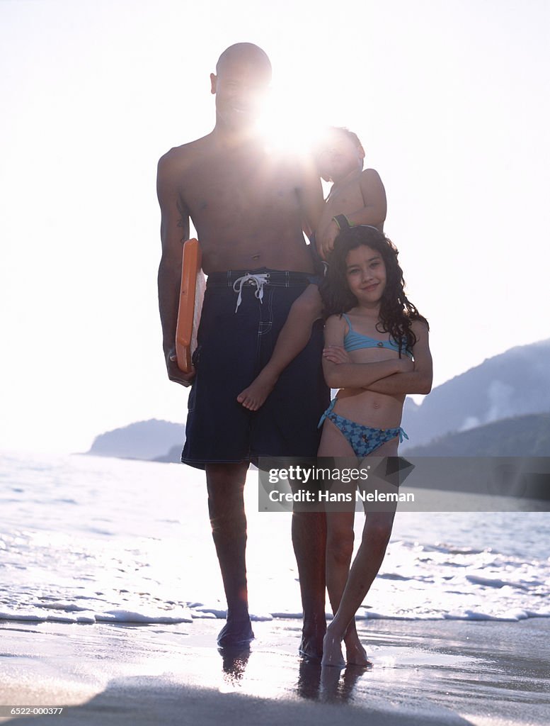 Hispanic Family on Beach