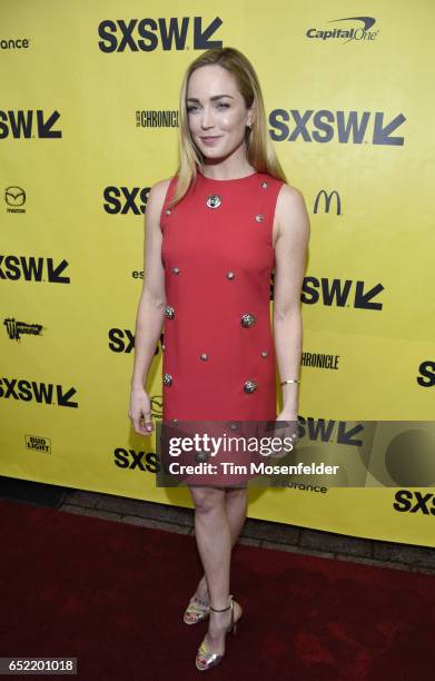 Caity Lotz attends the Film premiere of "Small Town Crime" during 2017 SXSW Conference and Festivals at the Paramount Theater on March 11, 2017 in...