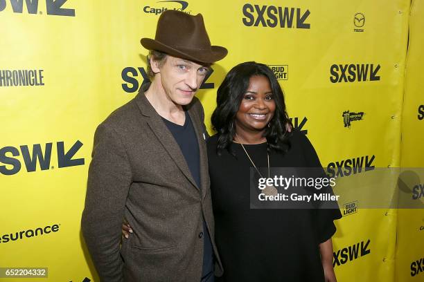 John Hawkes and Octavia Spencer attend the premiere of Small Town Crime at the Paramount Theater during the South By Southwest Film Festival on March...