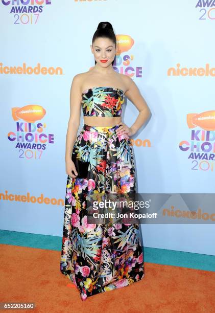 Actor Kira Kosarin at Nickelodeon's 2017 Kids' Choice Awards at USC Galen Center on March 11, 2017 in Los Angeles, California.
