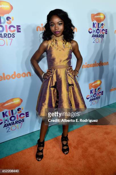 Actress Riele Downs at Nickelodeon's 2017 Kids' Choice Awards at USC Galen Center on March 11, 2017 in Los Angeles, California.