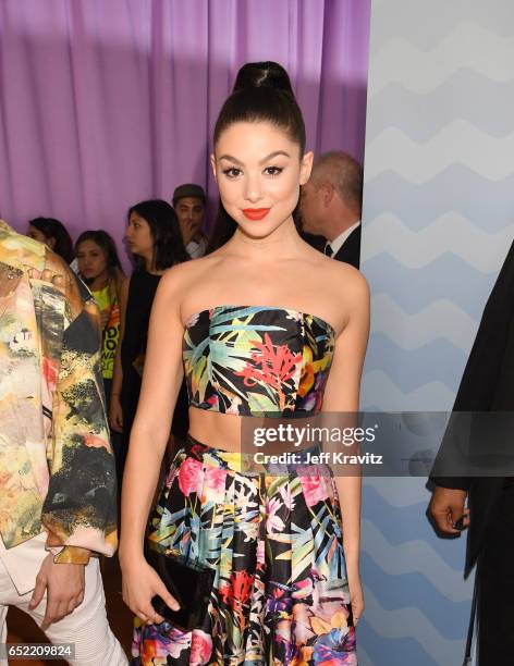 Actor Kira Kosarin at Nickelodeon's 2017 Kids' Choice Awards at USC Galen Center on March 11, 2017 in Los Angeles, California.