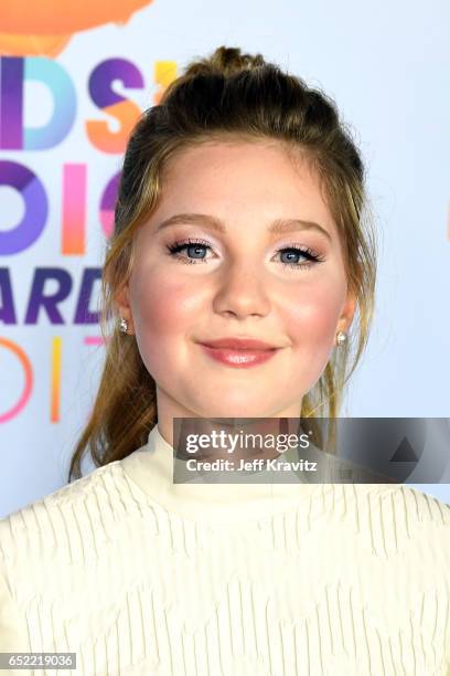 Actor Ella Anderson at Nickelodeon's 2017 Kids' Choice Awards at USC Galen Center on March 11, 2017 in Los Angeles, California.