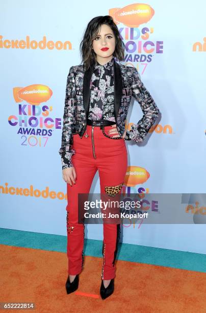 Actor Laura Marano at Nickelodeon's 2017 Kids' Choice Awards at USC Galen Center on March 11, 2017 in Los Angeles, California.