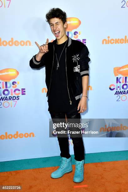 Internet personality Juanpa Zurita at Nickelodeon's 2017 Kids' Choice Awards at USC Galen Center on March 11, 2017 in Los Angeles, California.