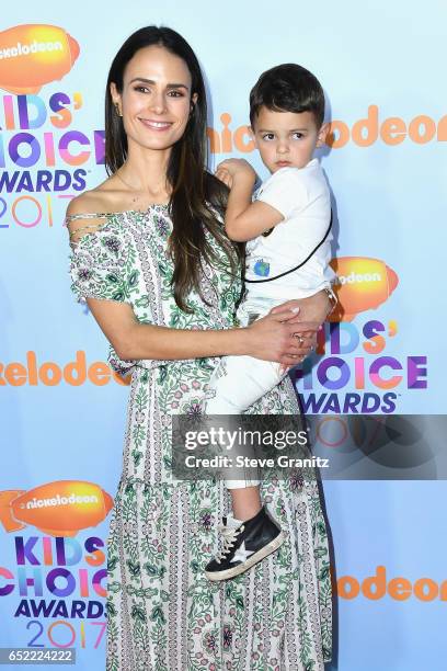 Actor Jordana Brewster and son son Julian Form-Brewster at Nickelodeon's 2017 Kids' Choice Awards at USC Galen Center on March 11, 2017 in Los...