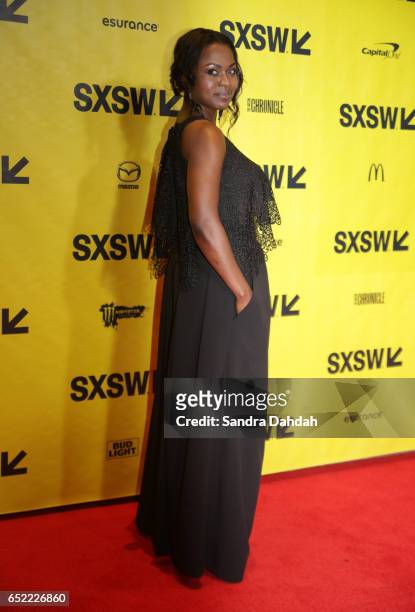 Actor Yetide Badaki attends the premiere of "American Gods" during 2017 SXSW Conference and Festivals at Vimeo on March 11, 2017 in Austin, Texas.