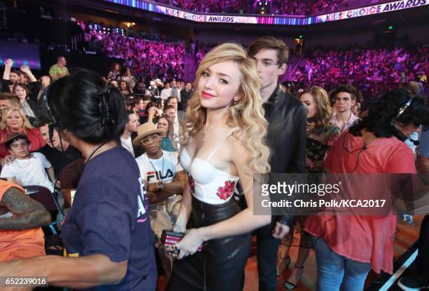 Actor Peyton List at Nickelodeon's 2017 Kids' Choice Awards at USC Galen Center on March 11, 2017 in Los Angeles, California.