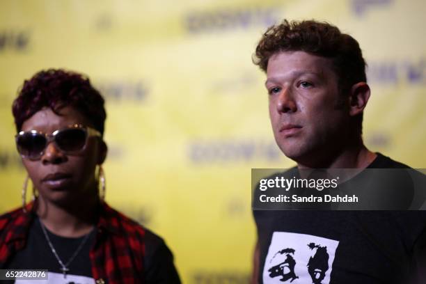 Lezley McSpadden and director Josh Pollock attend the premiere of "Stranger Fruit" during 2017 SXSW Conference and Festivals at Vimeo on March 11,...