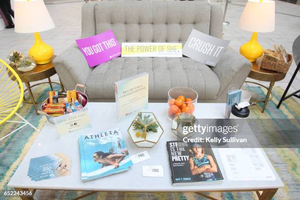 View of the Athleta lounge at the Beauty & Balance event at Westfield Galleria at Roseville on March 11, 2017 in Roseville, California.